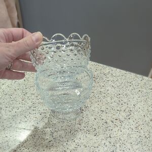 Clear Pressed Glass Dessert Bowls - Set of 2